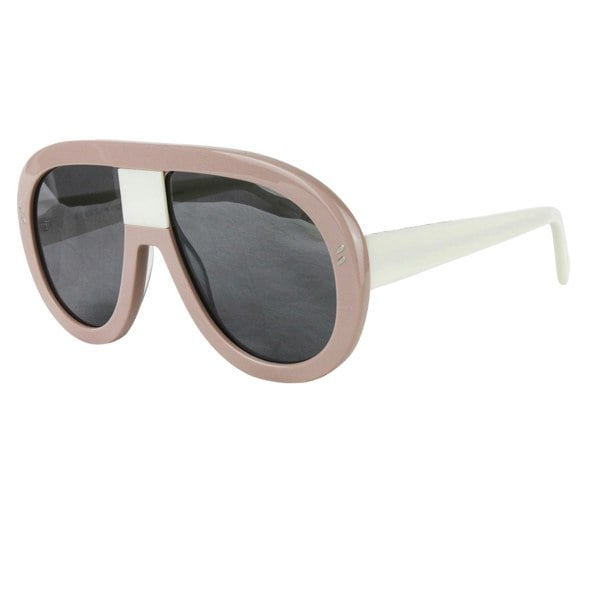 Stella McCartney oversize aviator sunglasses in a taupe and ivory bio-acetate frame