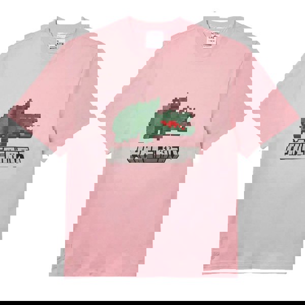 Lacoste Unisex Adult Minecraft T-Shirt - Pink