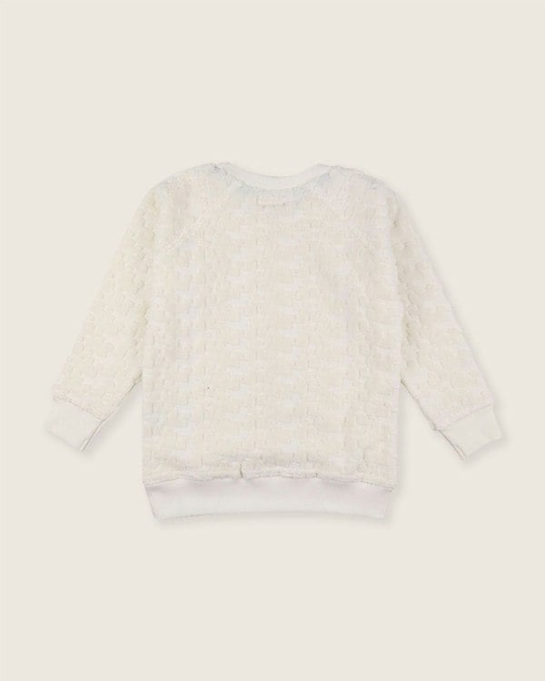 White Texture Towelling Sweatshirt - image 6