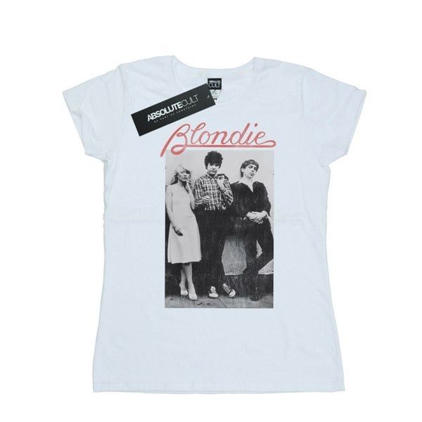 Blondie Womens/Ladies Distressed Band Cotton T-Shirt - White