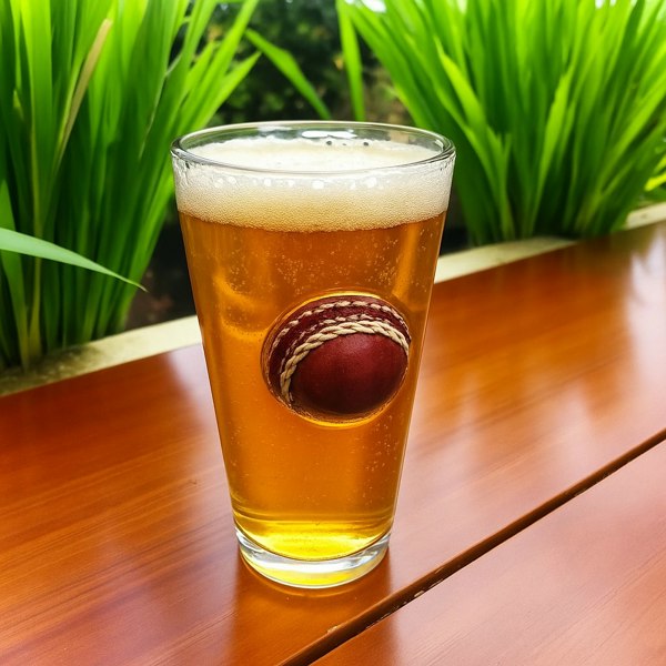 CRICKET-GIFTS Innings Ender ? Cricket Ball Pint Glass for Beer Lovers