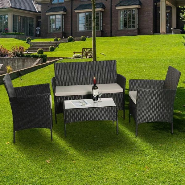 Outdoor Living Amazon 4 Piece Garden Rattan Set