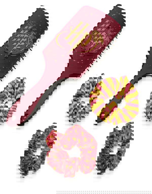 Harry Potter Womens Multicoloured Logo Hair Brush and Scrunchie Set (One Size)