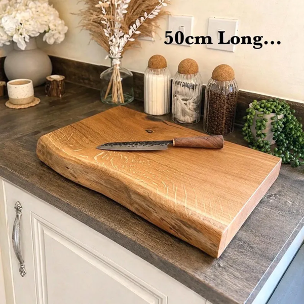 Giraffes & Craftz XL Live Edge Oak Chopping Board - James Martin style Oak Chopping & Serving Board