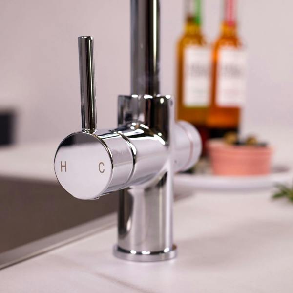 Impromta 3 in 1 Biometric Boiling Water Tap | Polished Chrome Finish