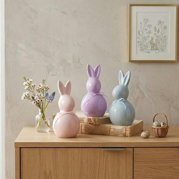 Garden Greatness Springtime Trio Bunny Ornaments