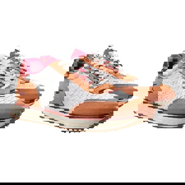 Lacoste Womens L-Spin Leather Trainers - White/Pink