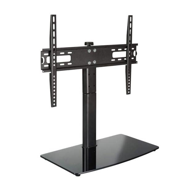Intec Brackets Swivel TV Table Stand for Screens up to 70 Inch, VESA 600 x 400, Glass Base