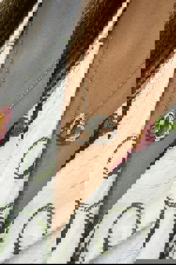 SVNX Double Heart Link Necklace with Gift Box