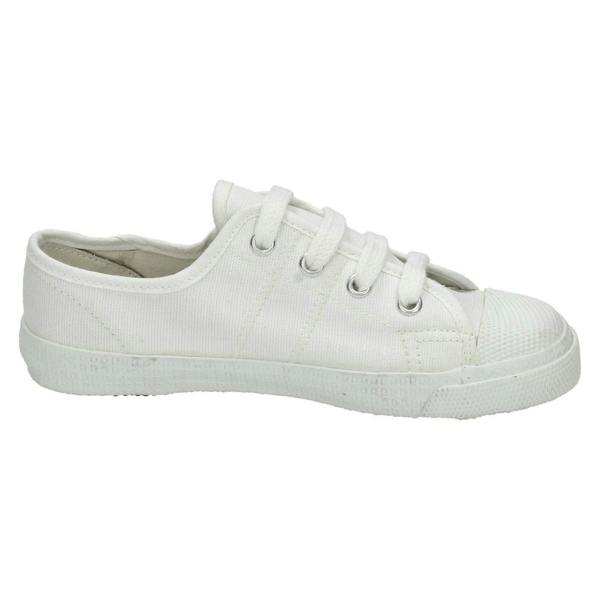 Spot On Mens Spot On Canvas Lace To Toe White Pumps