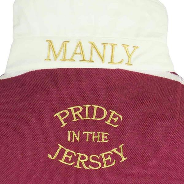 Manly Rugby League Shirt Polo Mal Reilly Hall of Fame Collar