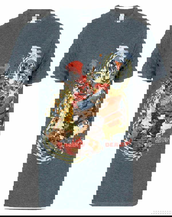 Marvel Mens Grey Deadpool Short Sleeved T-Shirt