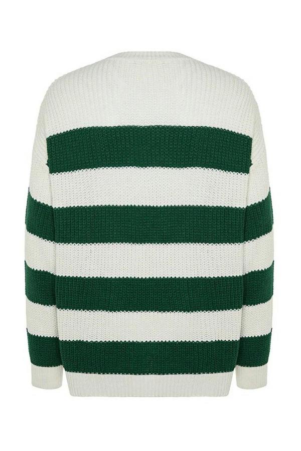 WOVCOR Crew Neck Striped Knit Men's Sweater
