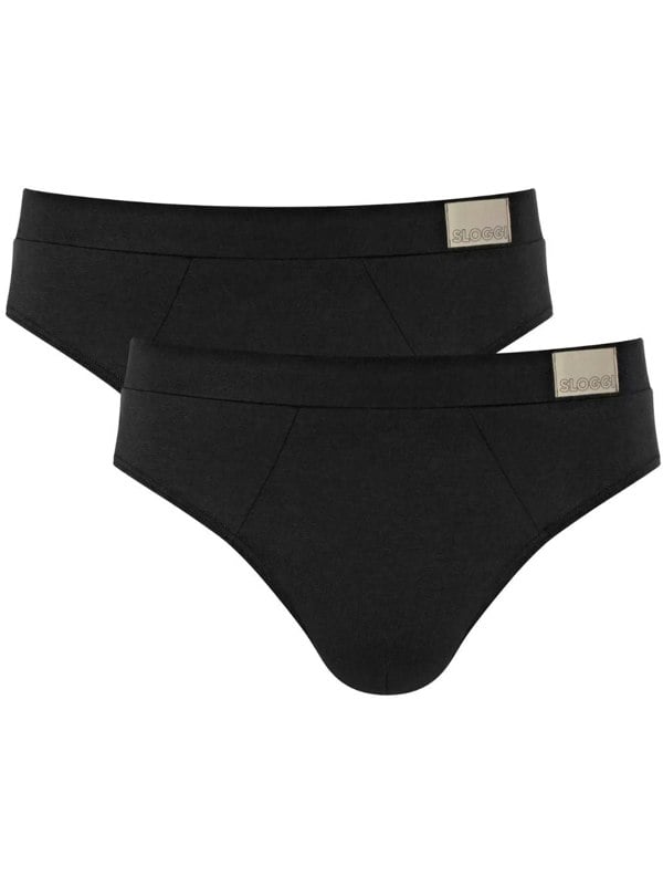 Sloggi Go Natural 2-Pack Midi Briefs, Black