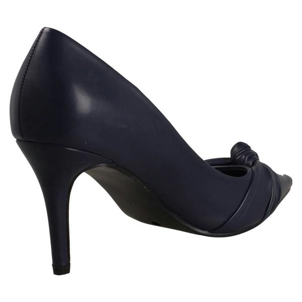 Spot On Ladies Spot On High Heel Twist Knot Vamp Pointed Toe Court Shoe F90130
