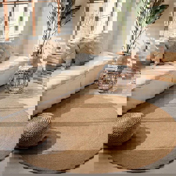 Jute Braided Round Rangpur Natural Rug