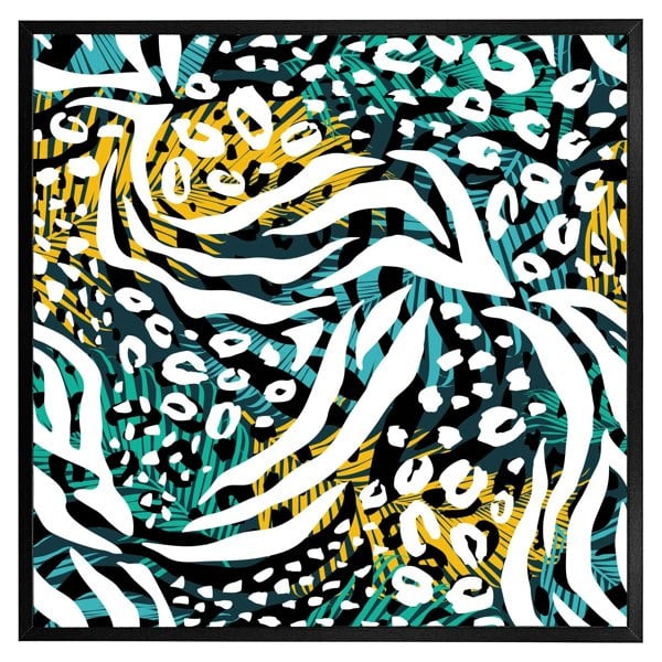 Benjamin Tate Design Tropical leaves & animal print (picture Frame)