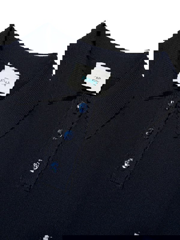 Fendi Kids Fendi Girls Logo Dress in Navy