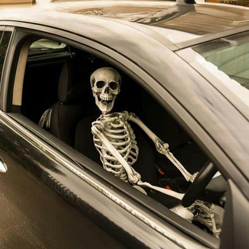 Halloween Life Size Poseable Skeleton Prop 165cm - Realistic Human Skeleton Decoration image 16