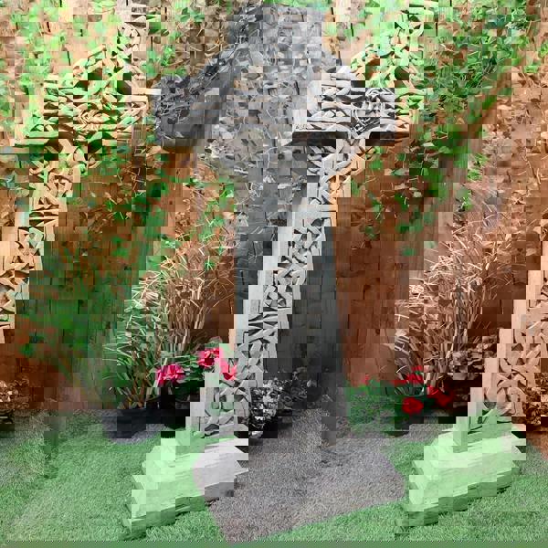 Stone Cast Detailed Giant Celtic Cross