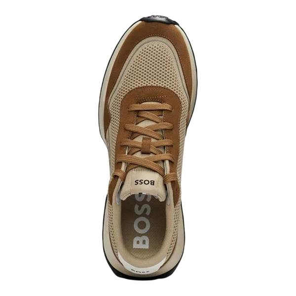 Boss Mens Jonah Suede Trainers - Brown - 