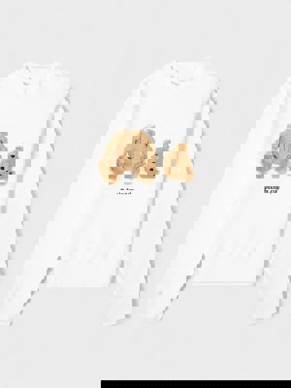 Palm Angels Bear Fitted Crewneck White - Supplied FashionPalm Angels