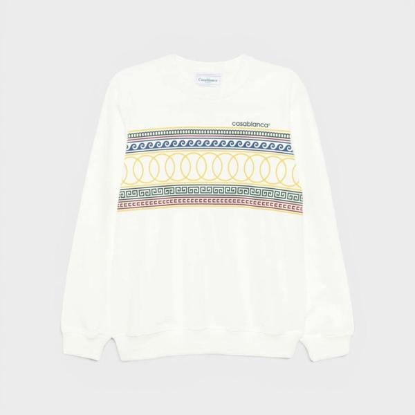 Casablanca Les Anneaux Olympic Rings Screen Print Sweatshirt White