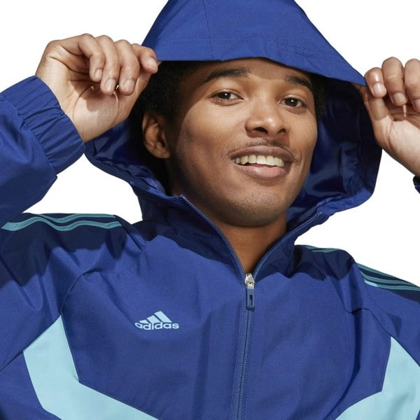 Adidas Tiro Hooded Windbreaker Jacket Blue