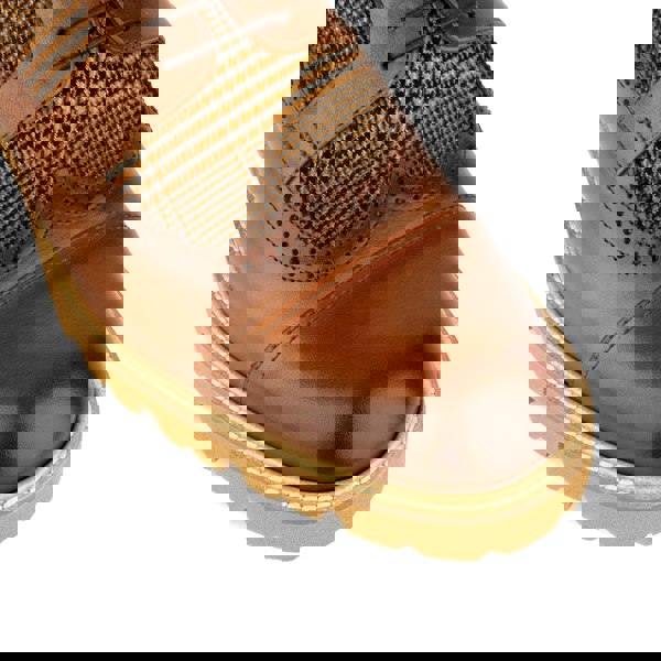 Embassy London Resident - Brown & Tan - Men's leather dressy shoe with toe cap and brogue details