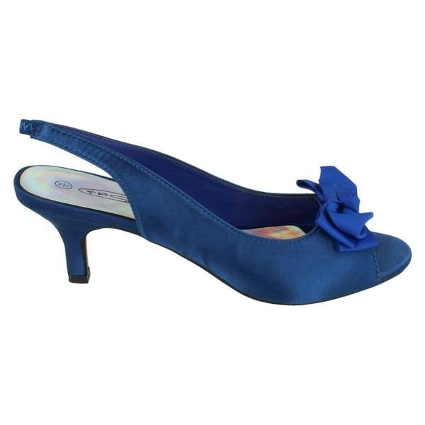 Spot On Ladies Spot On Slip On Slingback Heels