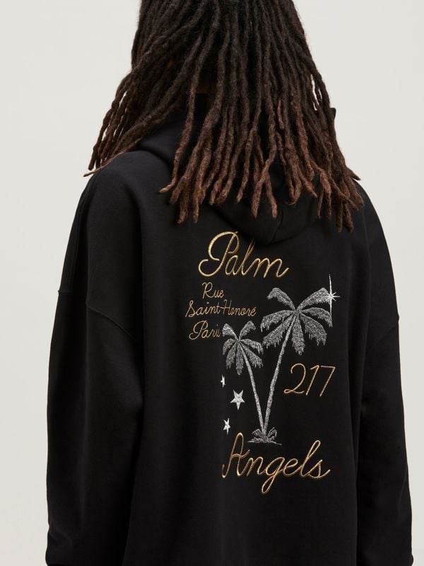 Palm Angels Palm Paris Logo Black Hoodie