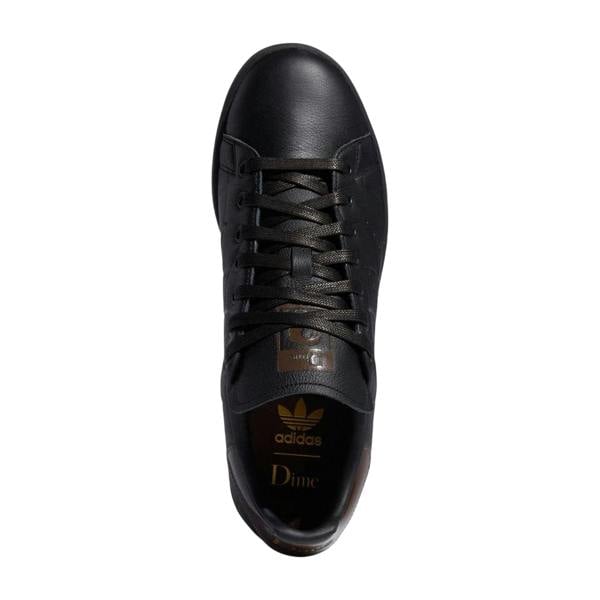 Adidas Mens Stan Smith Leather Flat Trainers - Black - 