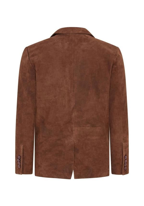 Infinity Leather Mens Slim Goat Suede Italian Blazer Jacket-Somero