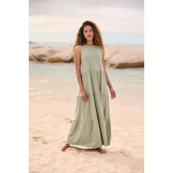 Animal Womens/Ladies Jersey Maxi Dress - Light Khaki - 