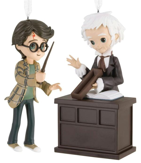 Hallmark Harry Potter Storied Moments  - Set of 2 Harry & Ollivander Christmas Tree Ornaments