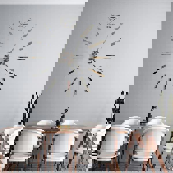 WALPLUS WC2048 - Silver 3D Giant Vinyl Clock