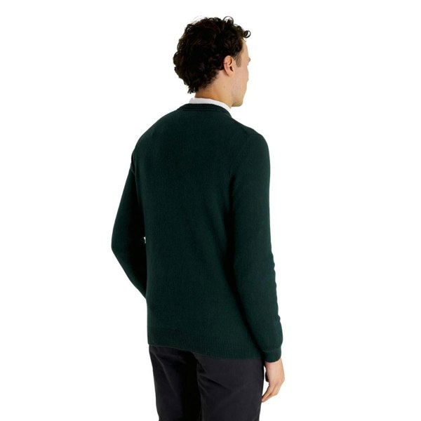 Lyle & Scott Crew Neck Lambswool Blend Jumper - Dark Green