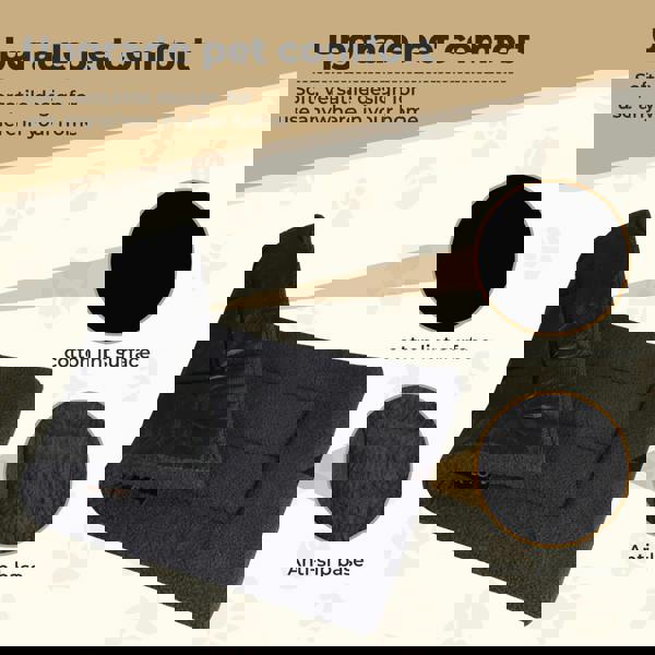 SKYLOS Dog Bed Mattress Soft Plush Cat Bed Non Slip Pet Crate Mat Small Large M