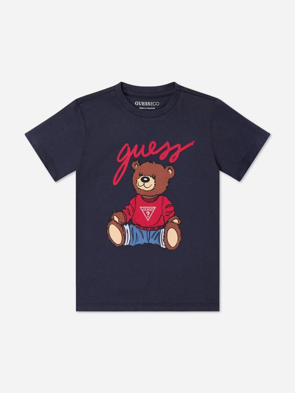 Guess Kids Teddy Bear T-Shirt in Navy