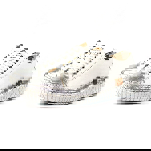 Lunar Womens Starlet II Leather Plimsolls - White