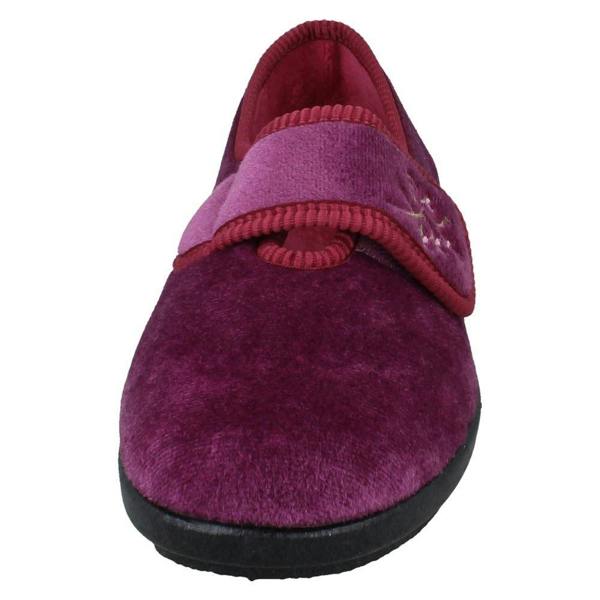 DB Shoes Ladies DB Shoes 2V Fitting Strap Fastening Slippers Caroline 2