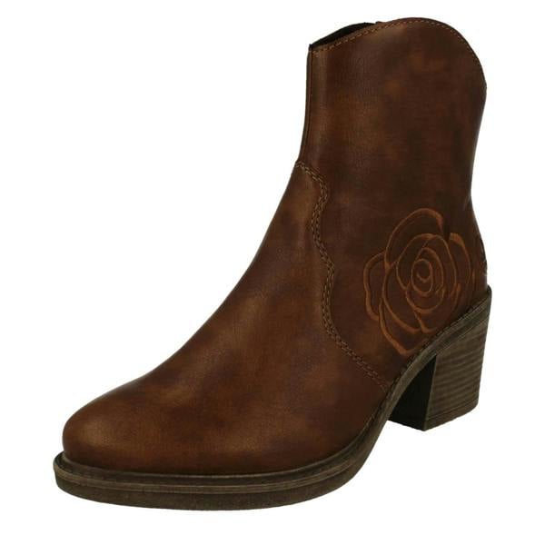 Rieker Ladies Rieker Rose Detail Ankle Boot Y1250