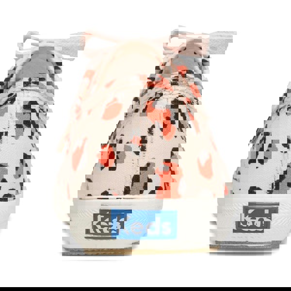 Keds Champion Women Leopard Rubber Outsole Pink/coral Canvas Shoes, Size 4