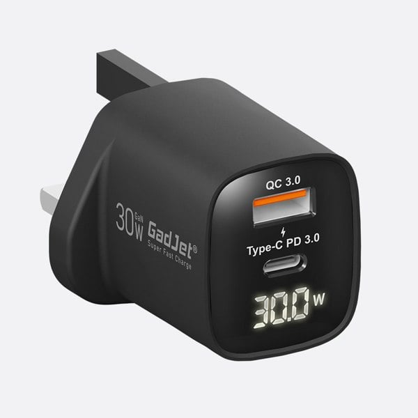 GadJet GaN 2-Port LED Power Adapter