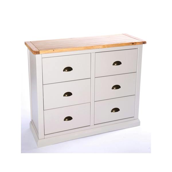 Cabinet Bits Loreo 6 Drawer Chest of Drawers Brass Cup Handle