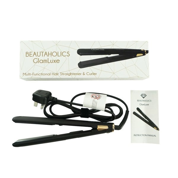 GlamLuxe multifunctional hair straightener and curler