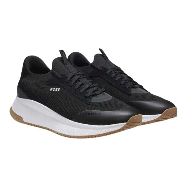 Boss Womens/Ladies TTNM Suede Trim Trainers - Charcoal - 