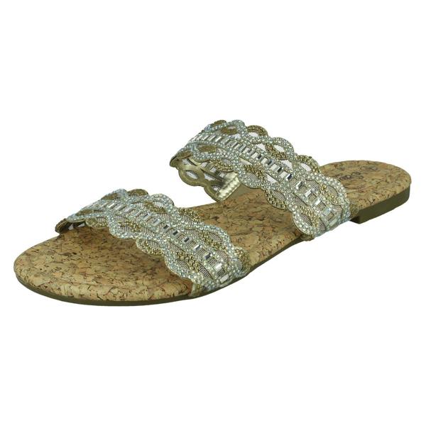 Savannah Ladies Savannah Diamante Open Toe Sandals F12000