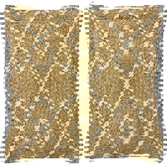Furn Roolu Jute Braided Cushion Cover - Natural
