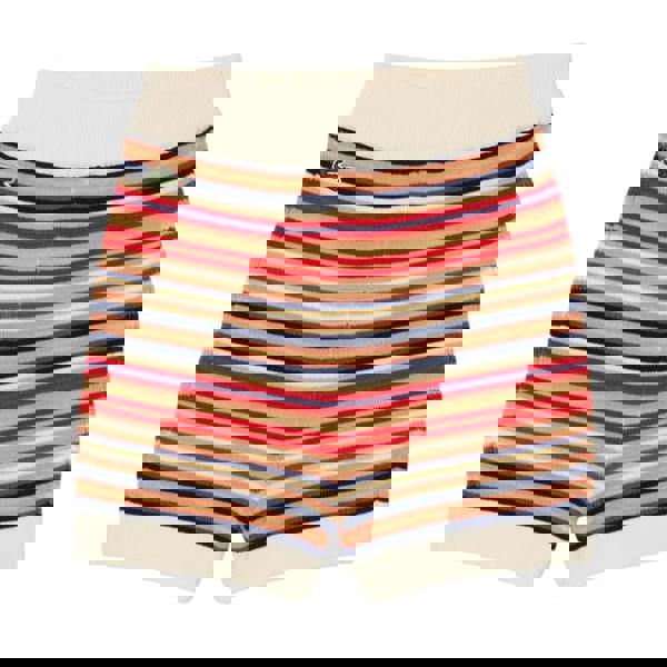 Lacoste Womens/Ladies Cotton Striped Contrast Waistband Shorts - Multicoloured